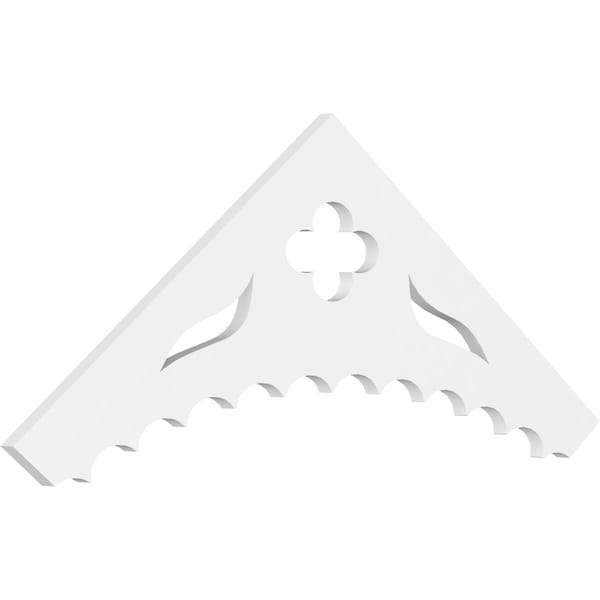 Ekena Millwork Pitch Wellington Architectural Grade PVC Gable Pediment, 48"W x 18"H x 1"P (9/12) GPP048X018X100WEL - main